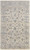 5' X 8' Ivory And Blue Abstract Power Loom Distressed Area Rug