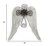 Distressed White Angel Wings With Metal Cross Wall Decor