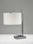 Enhanced Tech Charging Brushed Steel Metal Table Lamp