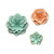 Set of 3 Distressed Stunning Tricolor Metal Flowers