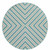 8' Round Blue Round Geometric Stain Resistant Indoor Outdoor Area Rug