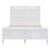 White Wood Full Bed Frame With LED Lighting And USB