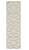 8' Beige Hand Tufted Geometric Indoor Runner Rug