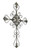 Gray Metal Scroll Design Gray Hanging Cross Wall Decor