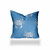 17" X 17" Blue And White Crab Zippered Coastal Throw Indoor Outdoor Pillow Cover