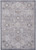 9' X 12' Gray Floral Power Loom Stain Resistant Area Rug