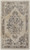 4' X 6' Ivory Gray And Brown Floral Power Loom Distressed Area Rug