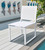 20" Set Of Two White Metal Dining Chair