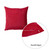 Set of 2 Red Brushed Twill Decorative Throw Pillow Covers