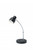 13" Black Metal Bedside Table Lamp With Black Shade