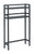 48" Graphite Finish 2 Tier Solid Wood Over Toilet Organizer
