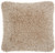 Fluffy Beige Shag Accent Throw Pillow