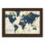 World Map Collage 11 Brown Picture Frame Print Wall Art