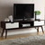 59" X 16" X 19" Espresso And White Mdf Tv Stand