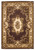 3'x5' Plum Ivory Machine Woven Hand Carved Floral Medallion Indoor Area Rug