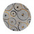 8' Grey Hand Hooked Wheels Round Indoor Area Rug