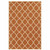 2' X 4' Orange Geometric Stain Resistant Indoor Outdoor Area Rug