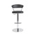 Adjustable Swivel Black Faux Leather Aluminum Stool