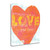 Letterpress Love 2 Wrapped Canvas Print Living Room Wall Art