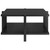 35" Black Square Coffee Table With Shelf