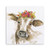 40" Watercolor Floral Cow Canvas Wall Art - 808230014886