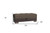 50" Brown and Black Upholstered Fabric And Faux Leather Tufted Storage Ottoman