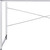 47" White and Silver Writing Desk