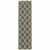 2' X 8' Charcoal Geometric Stain Resistant Indoor Outdoor Area Rug
