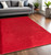 5' x 7' Red Shag Hand Tufted Area Rug