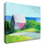 "Pink House" Wrapped Canvas Print Wall Art