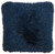 Plush Navy Shag Accent Throw Pillow