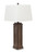 Set Of Two 32" Brown Usb Table Lamps With White Square Shade