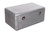 40" Silver Aluminum Rectangular Coffee Table With Drawer