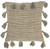 Gray Tasseled Throw Pillow