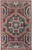 2' X 3' Red Gray And Tan Abstract Power Loom Distressed Stain Resistant Area Rug