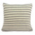20" x 7" x 20" Transitional Striped Tan Pillow Cover With Down Insert