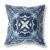 20"x20" Evening Blue Green Zippered Broadcloth Geometric Throw Pillow