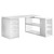 47.25" x 60" x 29" White Particle Board Hollow Core Computer Desk