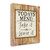 Todays Menu 5 Wrapped Canvas Print Living Room Wall Art