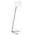 60" Black Novelty Floor Lamp With White Frosted Glass Drum Shade