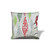 14" X 20" Red Gray And White Zippered 100% Cotton Lumbar Pillow Cover