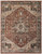 10' X 13' Red Ivory And Black Abstract Distressed Area Rug With Fringe