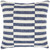 Navy Blue and Ivory Irregular Stripes Throw Pillow