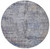 8' Taupe Blue And Ivory Round Abstract Power Loom Distressed Stain Resistant Area Rug