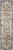 8' Ivory Gold And Blue Floral Stain Resistant Runner Rug