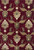 5'x8' Red Machine Woven Floral Traditional Indoor Area Rug