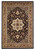 7' Octagon Black or Beige Floral Medallion Bordered Indoor Area Rug