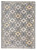 9' X 13' Blue And Gold Floral Stain Resistant Area Rug