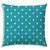 20" X 20" Turquoise Zippered Polyester Polka Dots Throw Pillow Cover