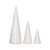 Set of Three White Ceramic Tree Decor Pieces